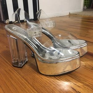 Clear Platform heels (Poster Girl I want it All)